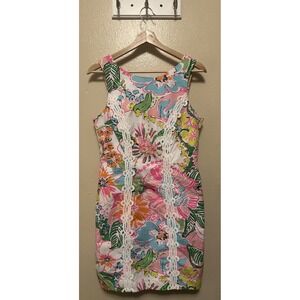Lilly Pulitzer Nosey Posey Floral Shift Dress Target 20th Anniversary Women Sz 8